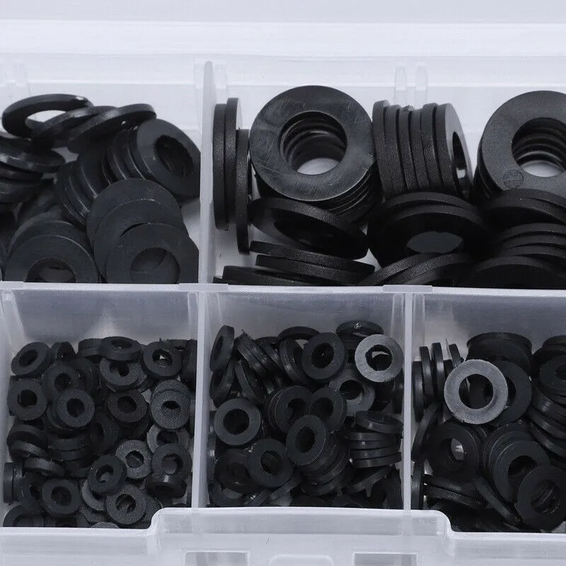 

500 Pcs Nylon Seal Flat Rubber O-Ring Seal Hose Gasket Repair Rubber Gasket M2-M10 For Electrical Connection Tool Accessories