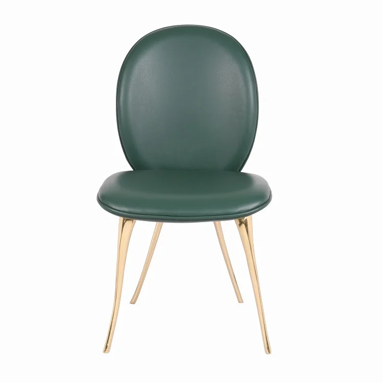 

Italian Style Light Luxury Pure Copper Dining Chair Fashion Simple Beetle Backrest