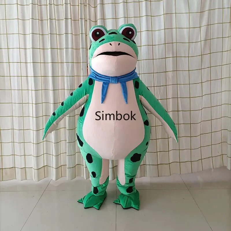 

Костюм лягушки-талисмана из мультфильма, надувной костюм для взрослых, одежда для прогулок и представлений, газовая модель, Одежда для куклы