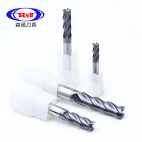 seno solid carbide end mill 4 flutes square hrc60 for stainless steel 1mm 1 5mm 2mm