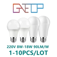 1 10pcs led bulb lamps e27 b22 220v light real power 8w 9w 10w 12w 15w 18w warm white cold white lampada for home