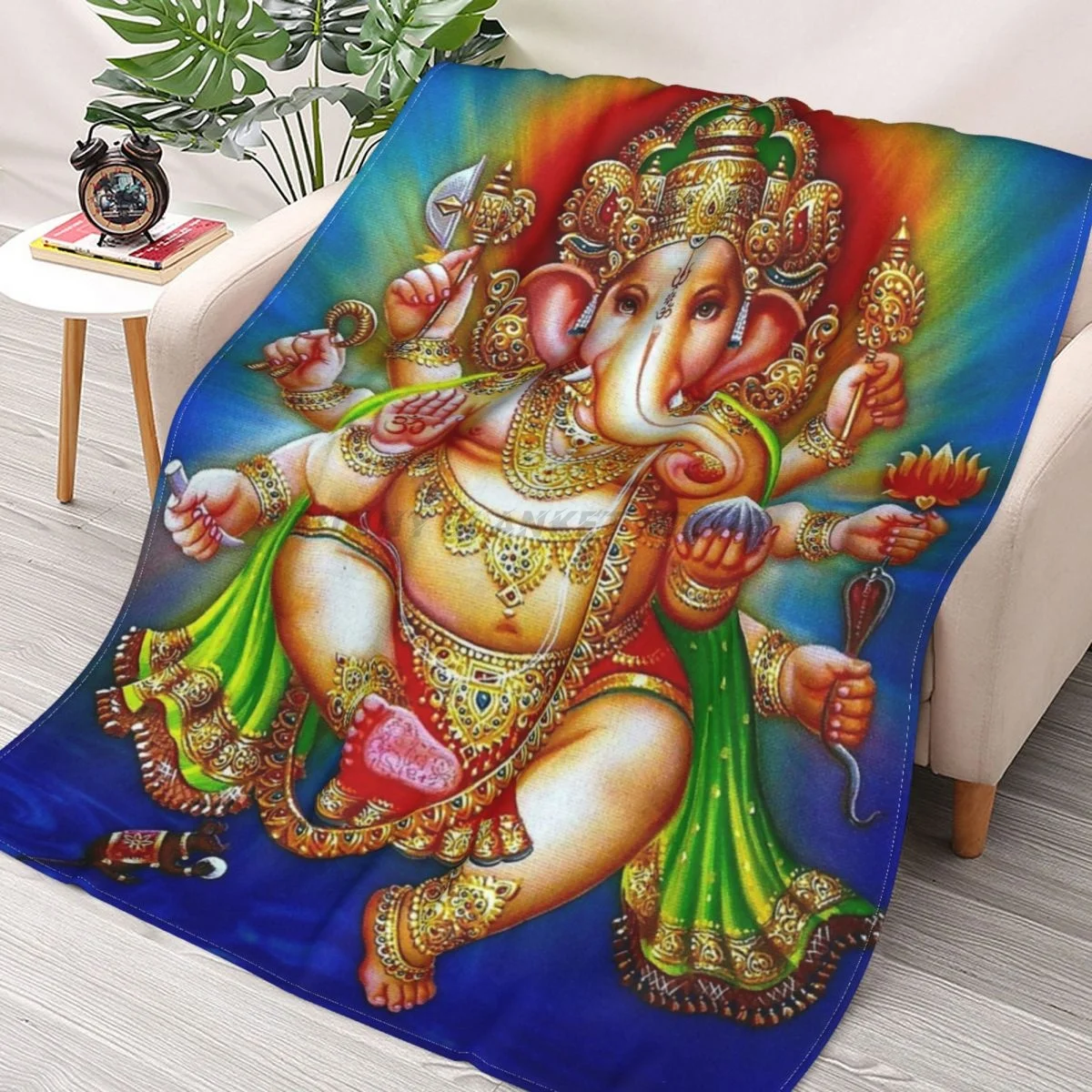 

GANESHA индуийский Бог; Винтажный принт в виде божества бросает одеяло s коллаж Фланелевое ультра-мягкое теплое одеяло для пикника покрывало на...