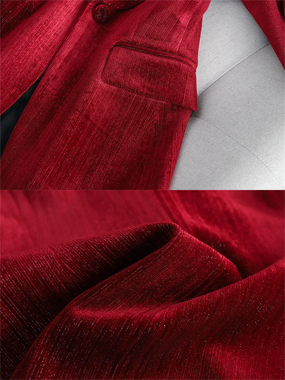 Women Formal Jacket Blazer Coat Female Green Red Solid Long Sleeve Single Button Office Lady Business Work Wear