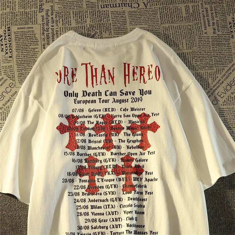 Американская брендовая футболка свободного покроя с коротким рукавом и