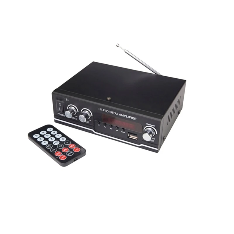 

Wireless Bluetooth Stereo Power Amplifier With Rca, USB, Sd, Microphone Input, Fm Suitable For Home Theater EU Plug