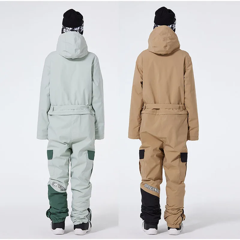 Лыжный комбинезон для мужчин и женщин цельный лыжный костюм зимний уличный