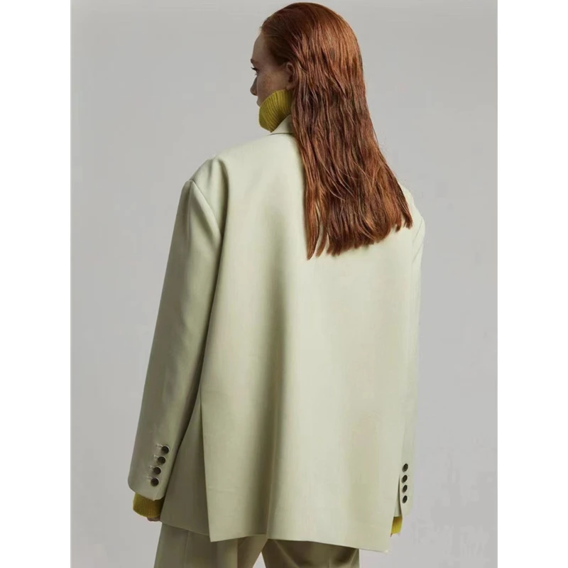 Fr@nkieShop Blazer 2022 New Autumn/Winter American oversize two button split commuter fashion Suit Coat