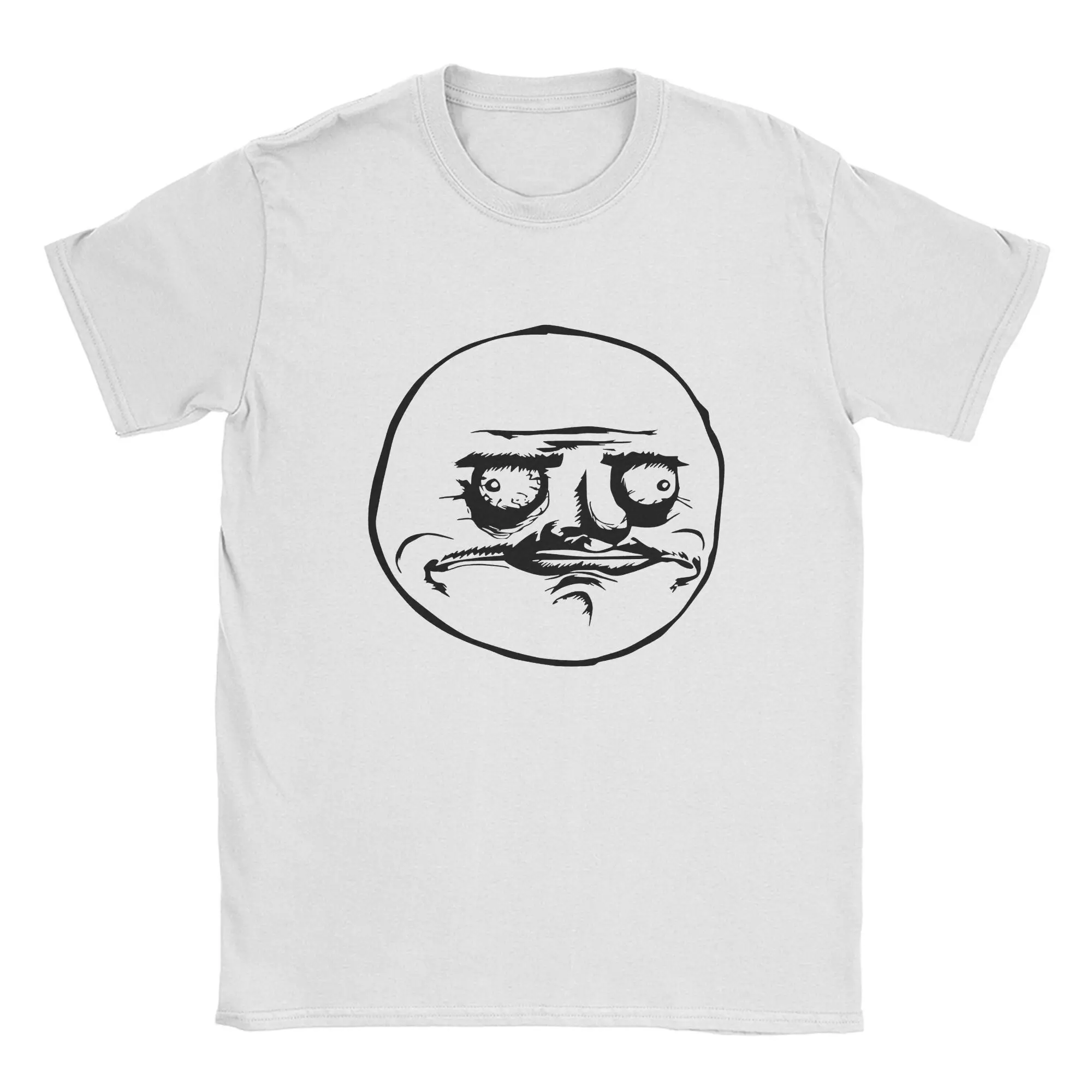 Men T-Shirt Troll Face Casual 100% Cotton Tee Shirt Short Sleeve Interesting Funny T O Neck Clothes Party