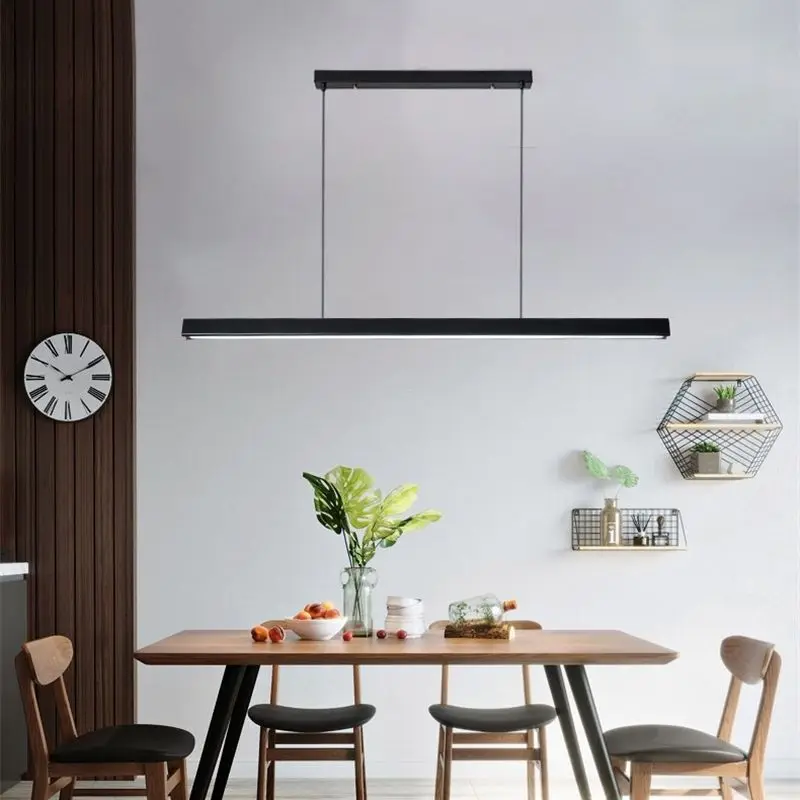 Купить Nordic подвесной светильник Led линейный подвесной светильник внутреннего Кухня аксессуары декоративная подвеска для Гостиная люстра в стиле ...