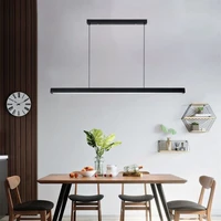 nordic led pendant lamp linear hanging light fixture indoor kitchen accesories decorative suspension for living room loft lustre