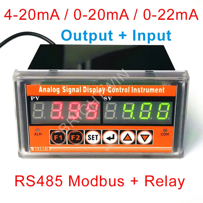 

Analog 0-20mA 4-20mA Signal Generator Indicator Digital Display Meter Transmitter Valve Controller with Relay RS485 MODBUS