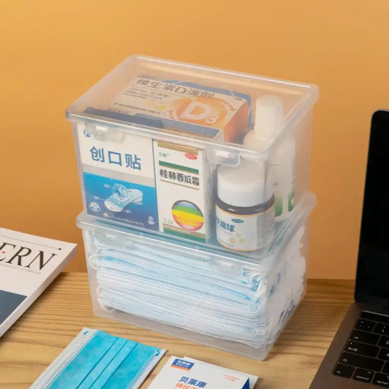 

Large Capacity Mask Storage Box Transparent Disposable Face Masks Clear Storage Box Organizer Waterproof Dust Proof Mask Box Hot
