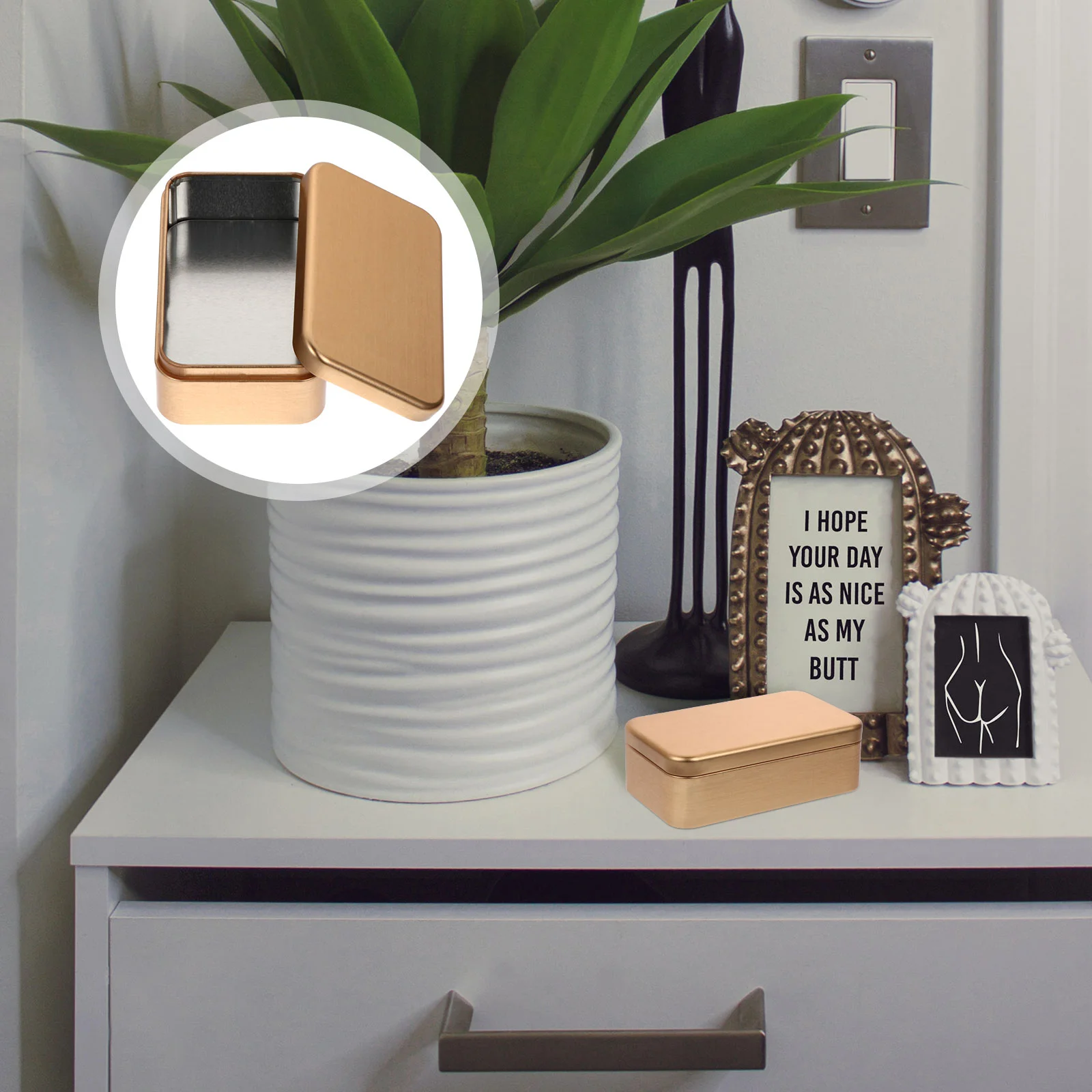 

Tin Box Metalempty Storage Tins Lid Tinplate Rectangular Containers Lids Container Boxes Candy Tea Gift Small Can Cans Cookie