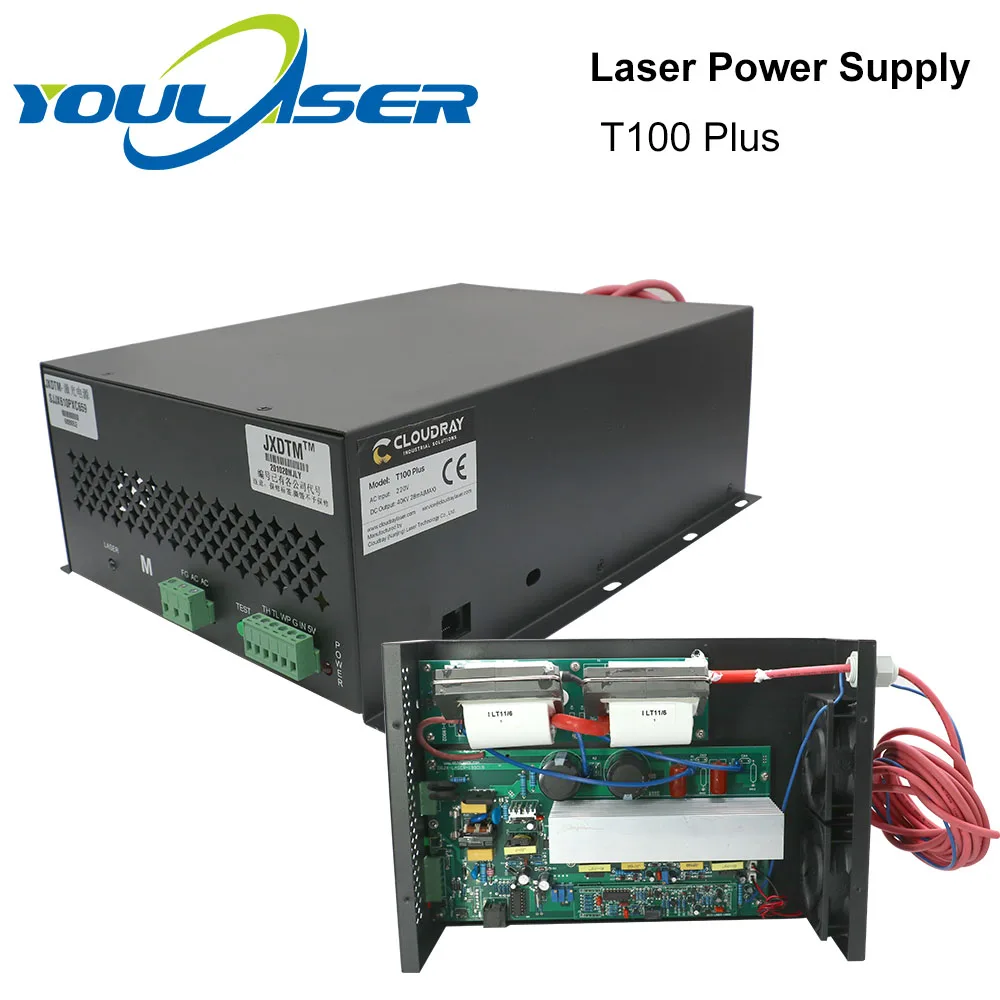 

80W-100W CO2 Laser Power Supply Source for CO2 Laser Engraving Cutting Machine HY-T100 T / W Plus Series Long Warranty