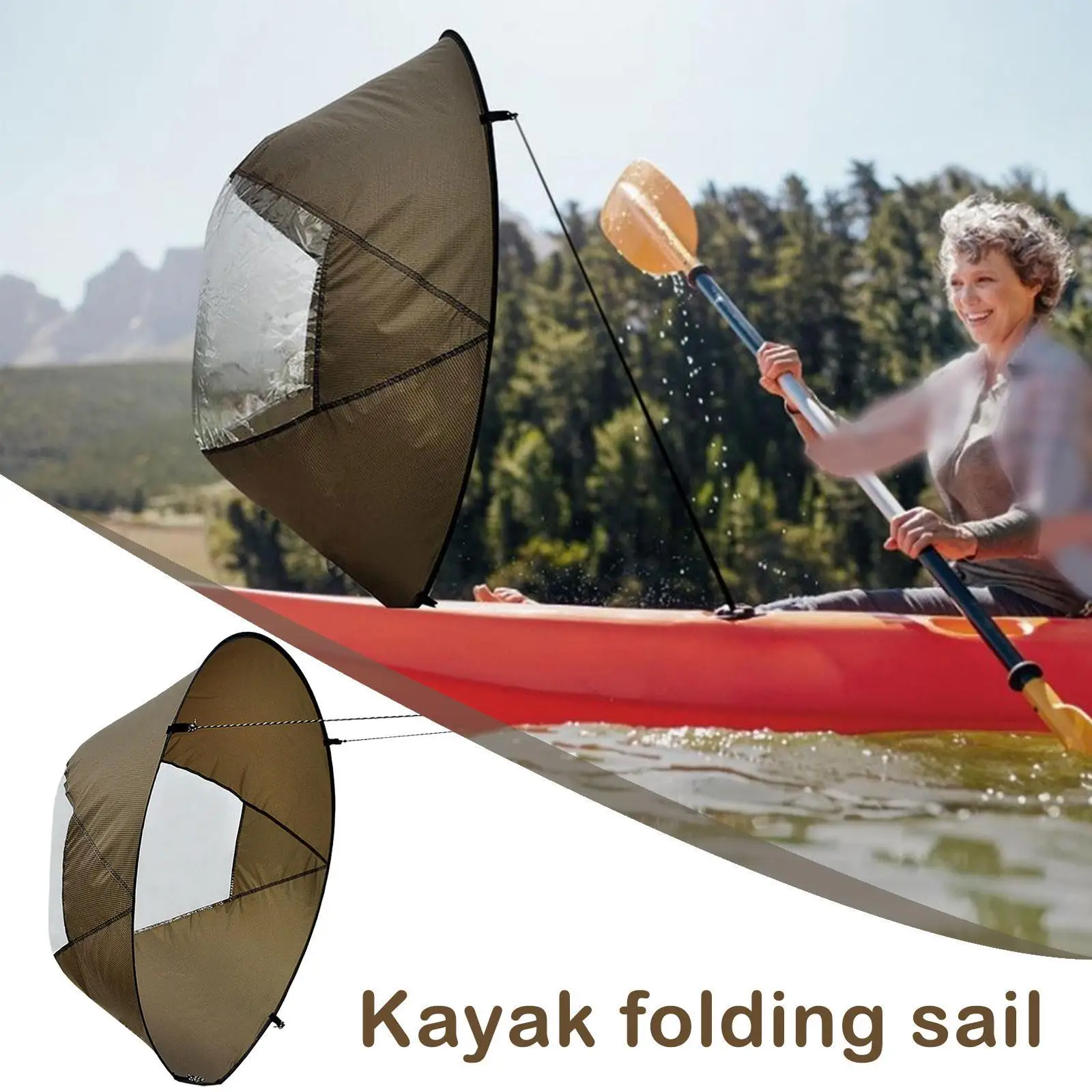 

46 Inches Downwind Wind Sail Kit Kayak Wind Sail Kayak Foldable Sail Paddle Board Accessories For Boat Kayak Canoe Water Sport
