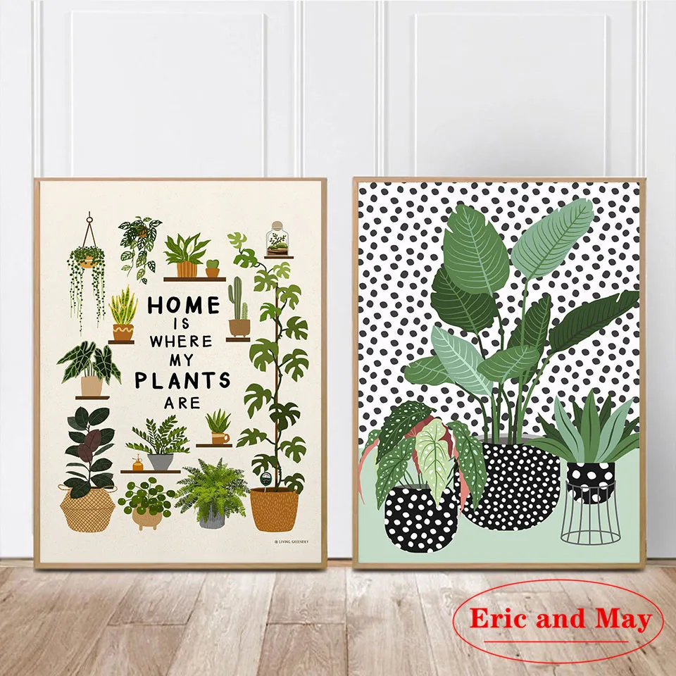 

Nordic Poster Indoor Cute Plant Canvas Painting On The Wall Art Print Minimalism Modern Picture For Living Room Home Decor