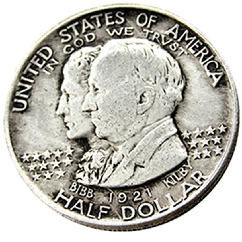 

США 1921, Алабама, центенниальные копии монет, посеребренные