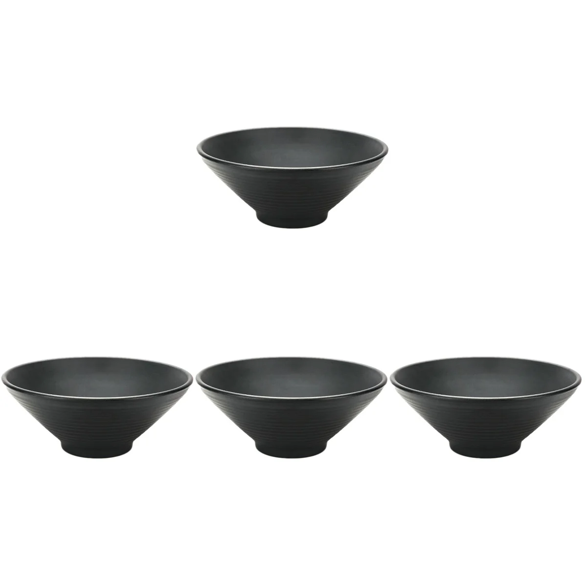 

4 Pc Melamine Ramen Bowl Smooth Breakfast Food Container Creative Large Food Anti-drop Storage Plate