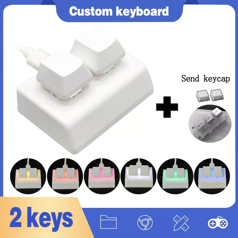 

NEW OSU 2 keys Macro Programming Keyboard RGB Mini Keyboard Gaming Drawing Gaming Keypad
