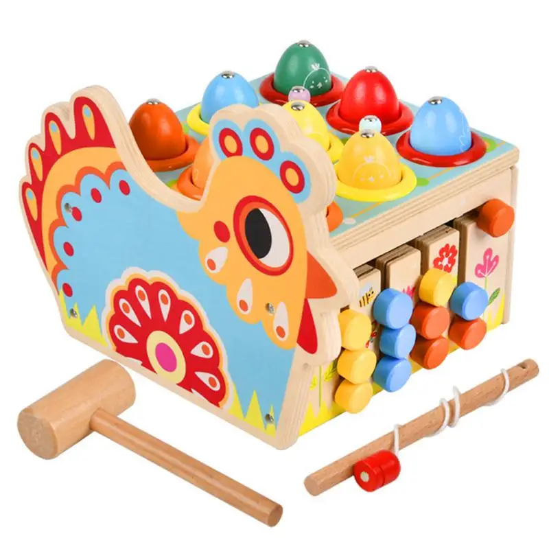 

Wood Hammering Pounding Toy Montessori Learning Toys With Wood Hammer Xylophone Worms Fine Motor Skill Preschool Toddler