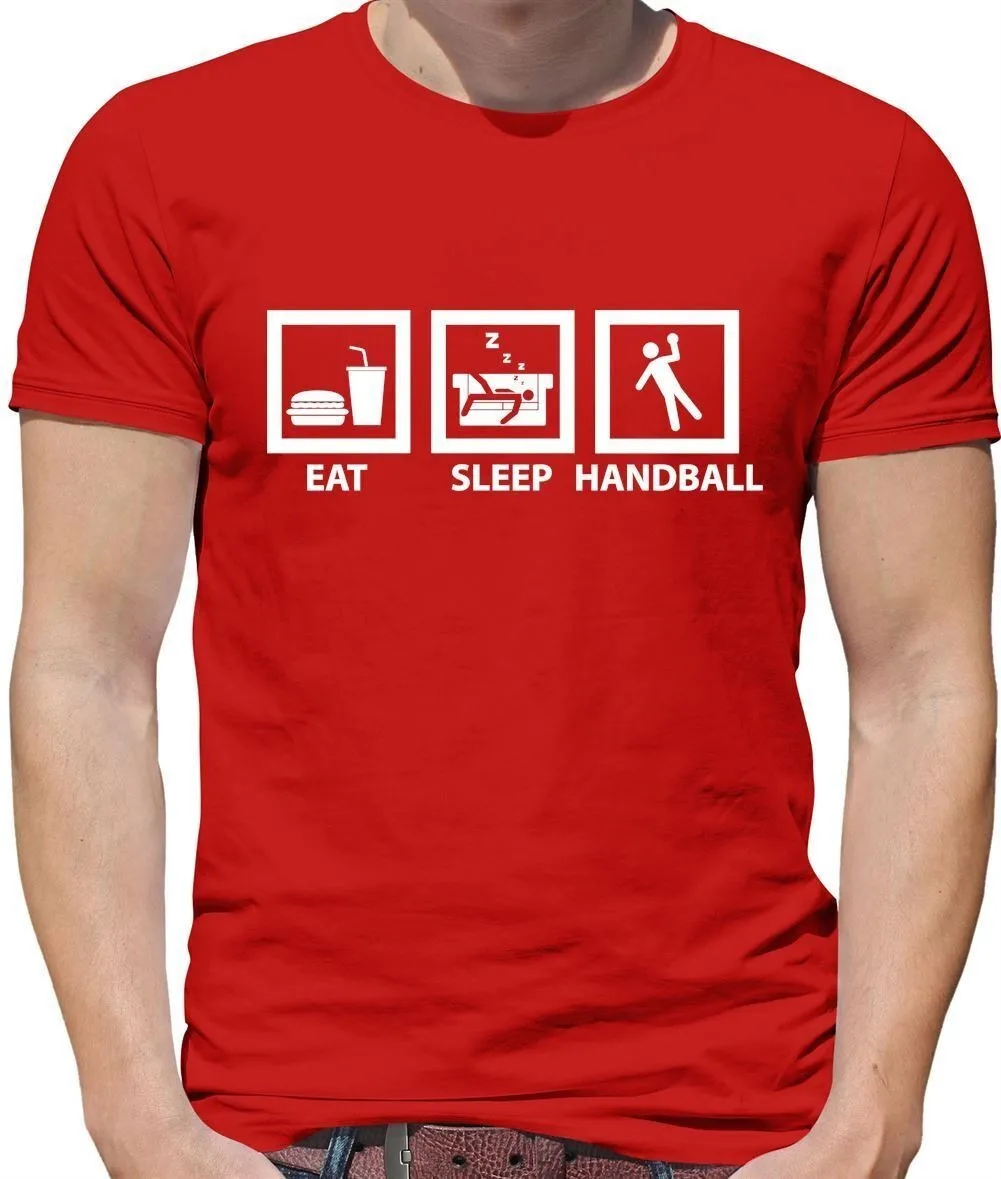 Фото Eat Sleep Гандбол - Мужская футболка - Hand Ball Sport Sports Funny Love №1