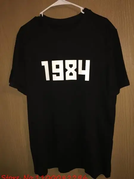 

Men T-shirt New Hot Gosha Rubchinskiy 1984 Logo T Shirt. Black Logo Print White
