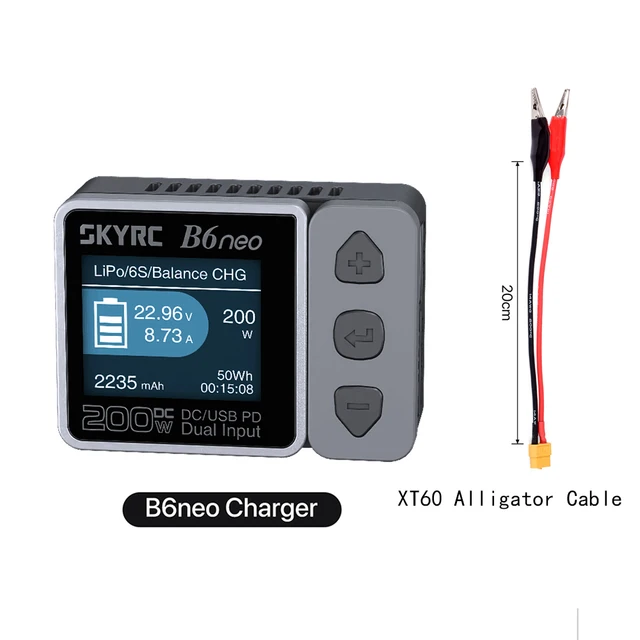 SkyRC B6neo gray + XT60 Alligator cable