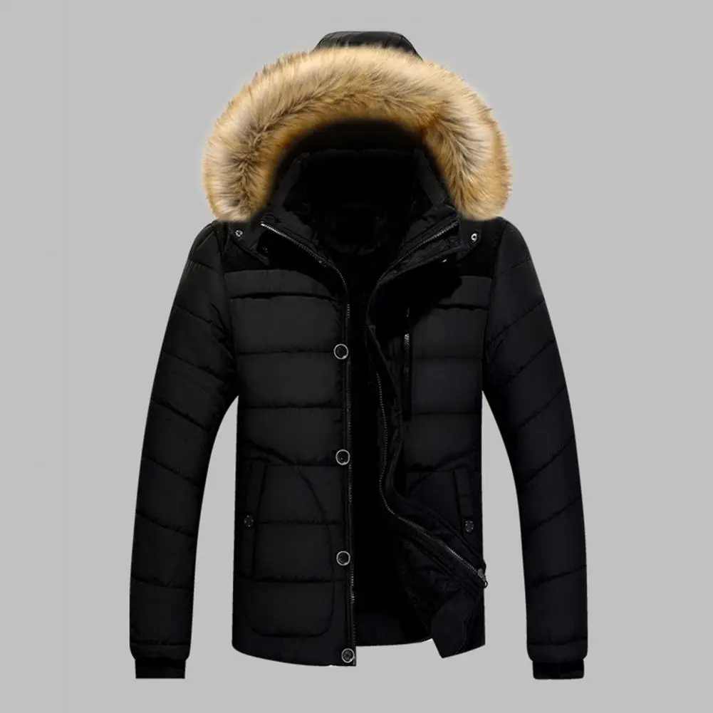 Fabulous Winter Jacket Single-breasted Down Coat Detachable Hat Casual Winter Down Coat  Great Stitching