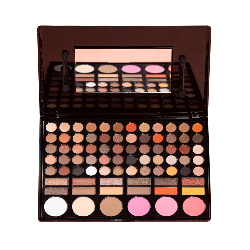 78 Colors Pigment Shimmering Matte Waterproof Private Label Eyeshadow Custom Bulk Makeup
