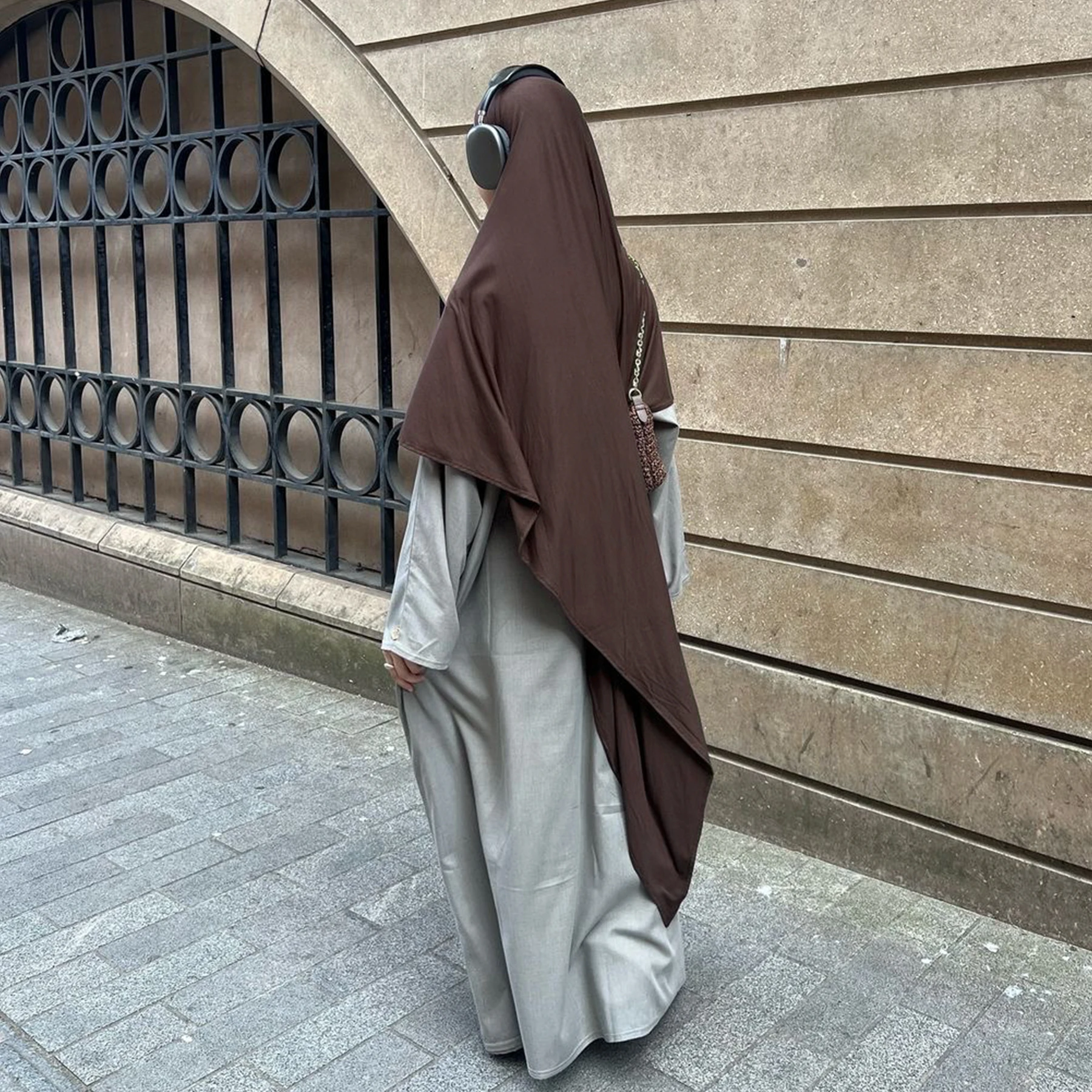 Удлиненный эластичный хиджаб Хиimar для мусульманских женщин повязка на голову с