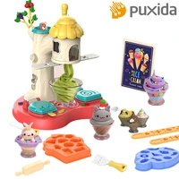 puxida kids pretend play toys color clay playdough diy ice cream house kitchen toys set christmas cloud slime gifts for girl