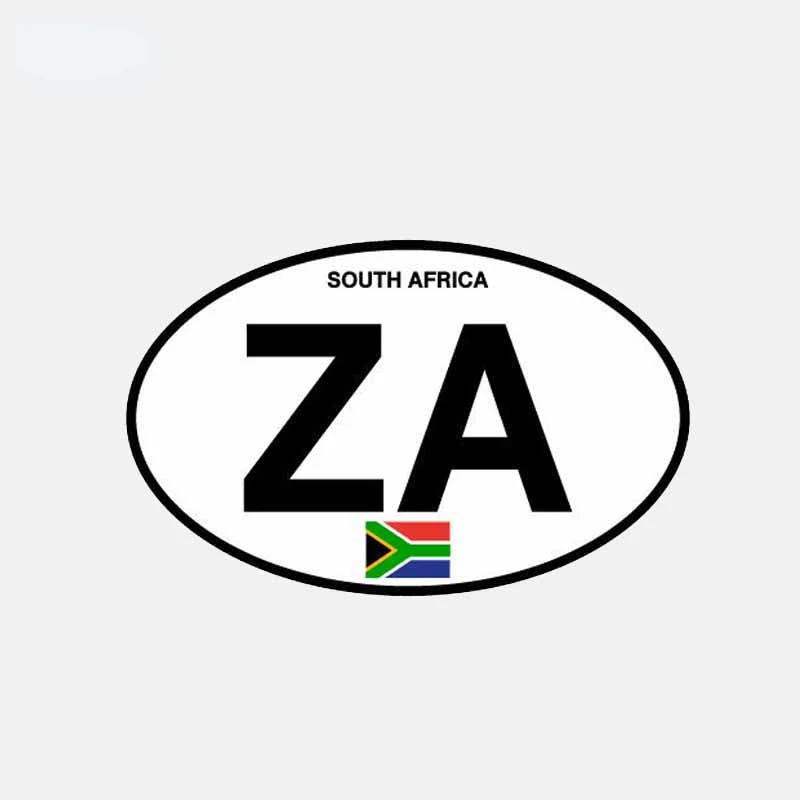 

ZA South Africa Country Code Овальная автомобильная наклейка Аксессуары Наклейка 6-2629