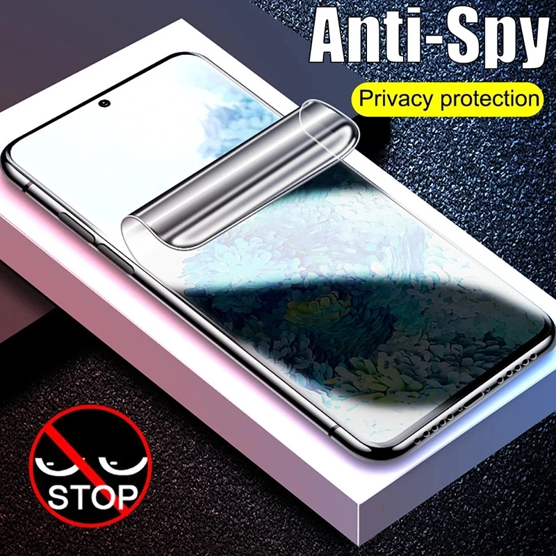 soft anti spy hydrogel film for samsung s21 plus s22 ultra s20 fe s10 s9 s8 privacy screen protectors for galaxy note 20 ultra free global shipping
