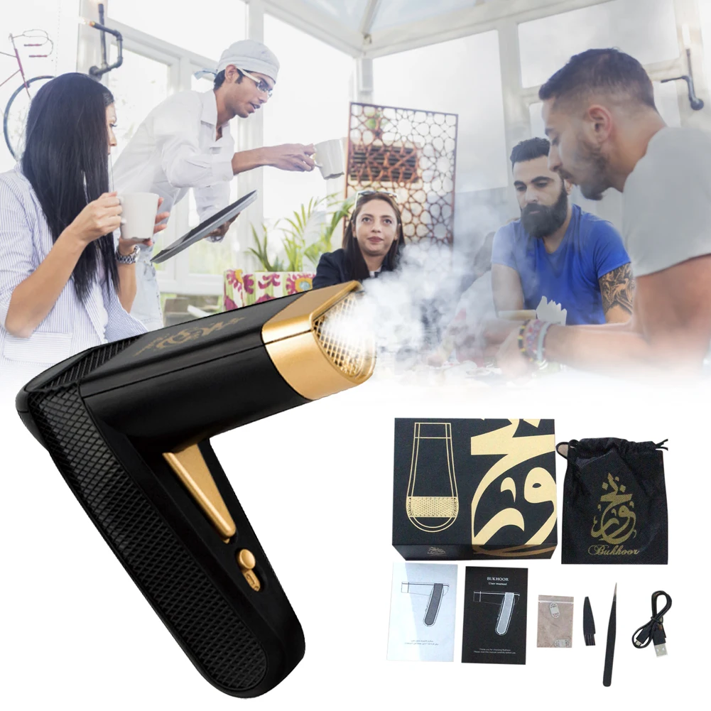 

Rechargeable USB Incense Burner Portable Electric Bakhoor Aroma Diffuser Mini Arabic Incense Holder Muslim Home Decoration