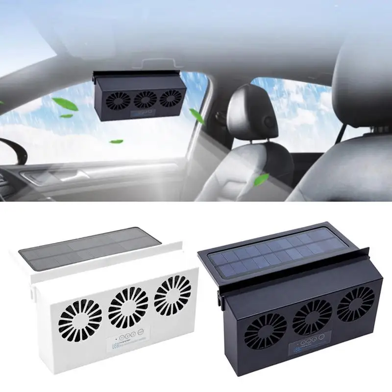 

6th Generation Car Ventilation USB Exhaust Fan Cooler Solar Powered Auto Air Vent Ventilator