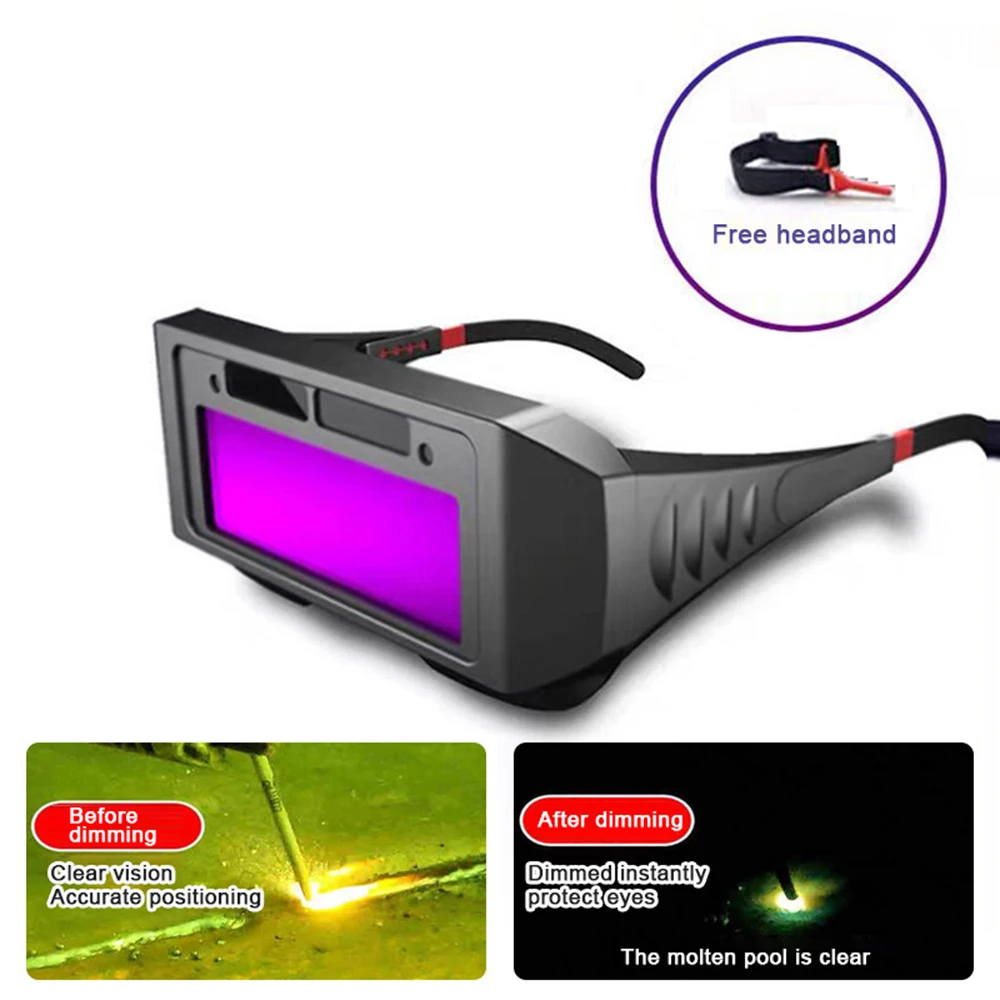 

Welding glasses Gadgets Goggles Automatic Dimming Welder Glasses Arc Anti-shock Lens welder Easily Carrying Protection Eye