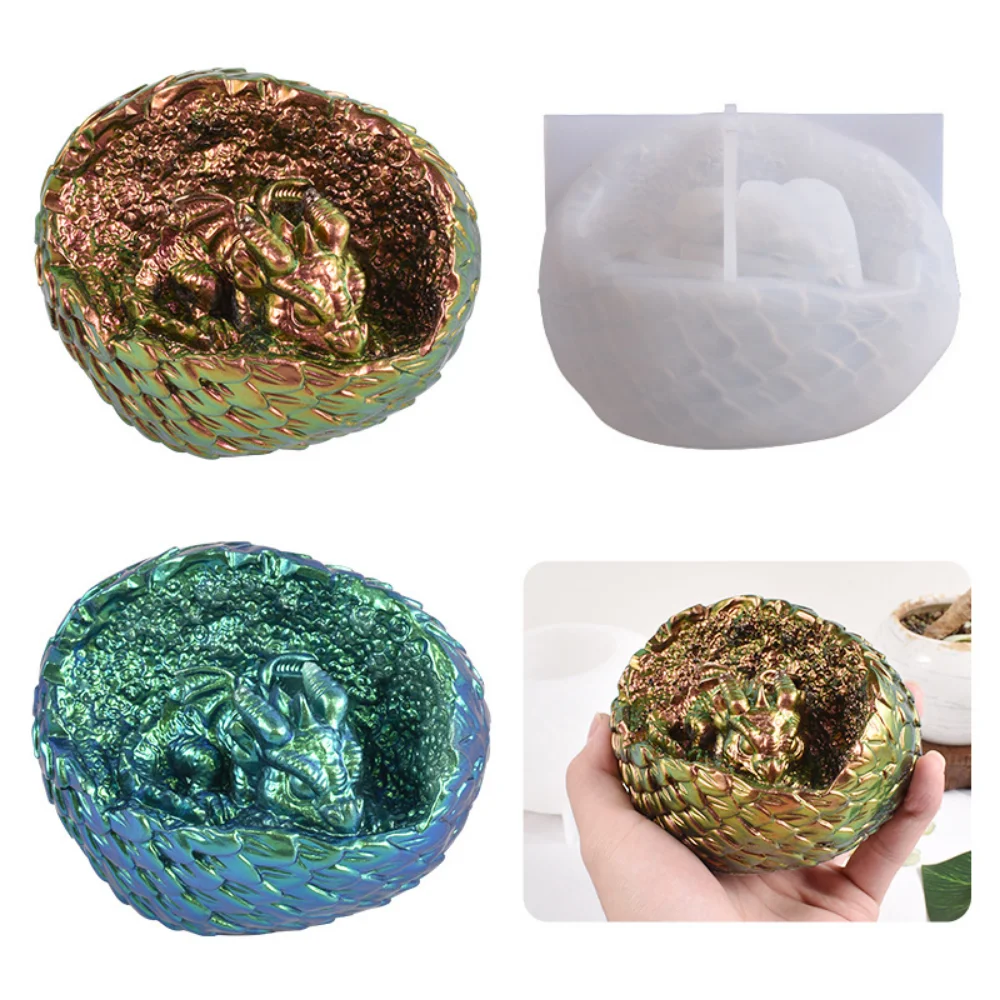 

DIY Crystal Epoxy Resin Mold Resin Plaster Dinosaur Eggs Baby Silicone Mold Broken Shell Dinosaur Silicone Mold