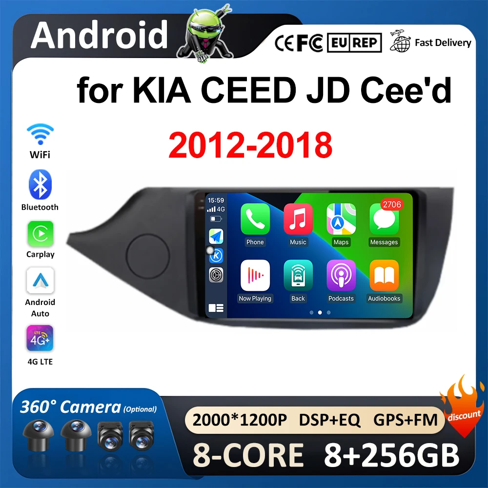 Автомобильный радиоприемник видеоплеер для KIA CEED JD Cee ɽ 2012 2013 2014 - 2018 Android OS