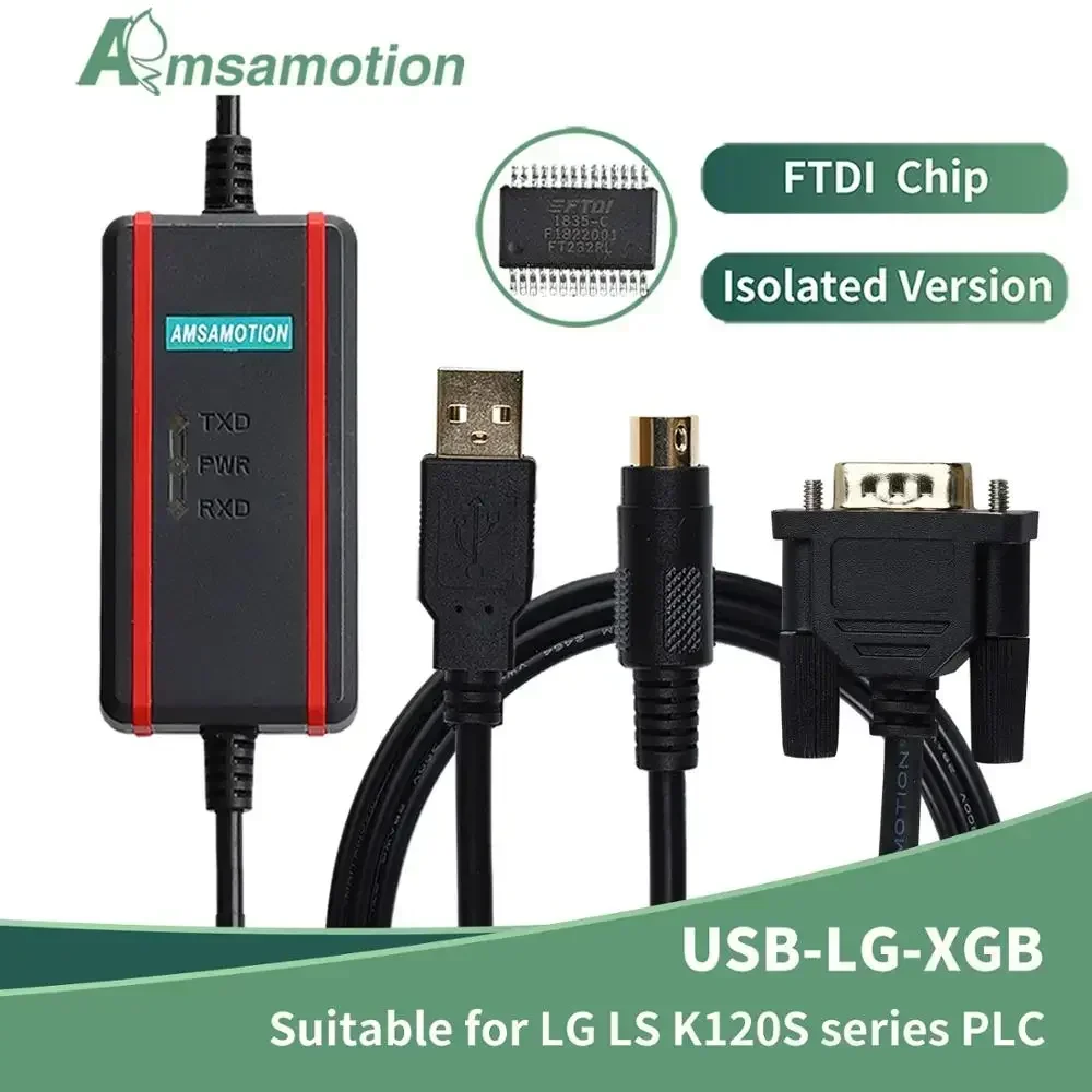 Фото USB-LG-XGB подходит для программирования ПЛК серии LG LS K120S K80S/K200S/K7M, кабель для загрузки данных USB-XGB300 №1