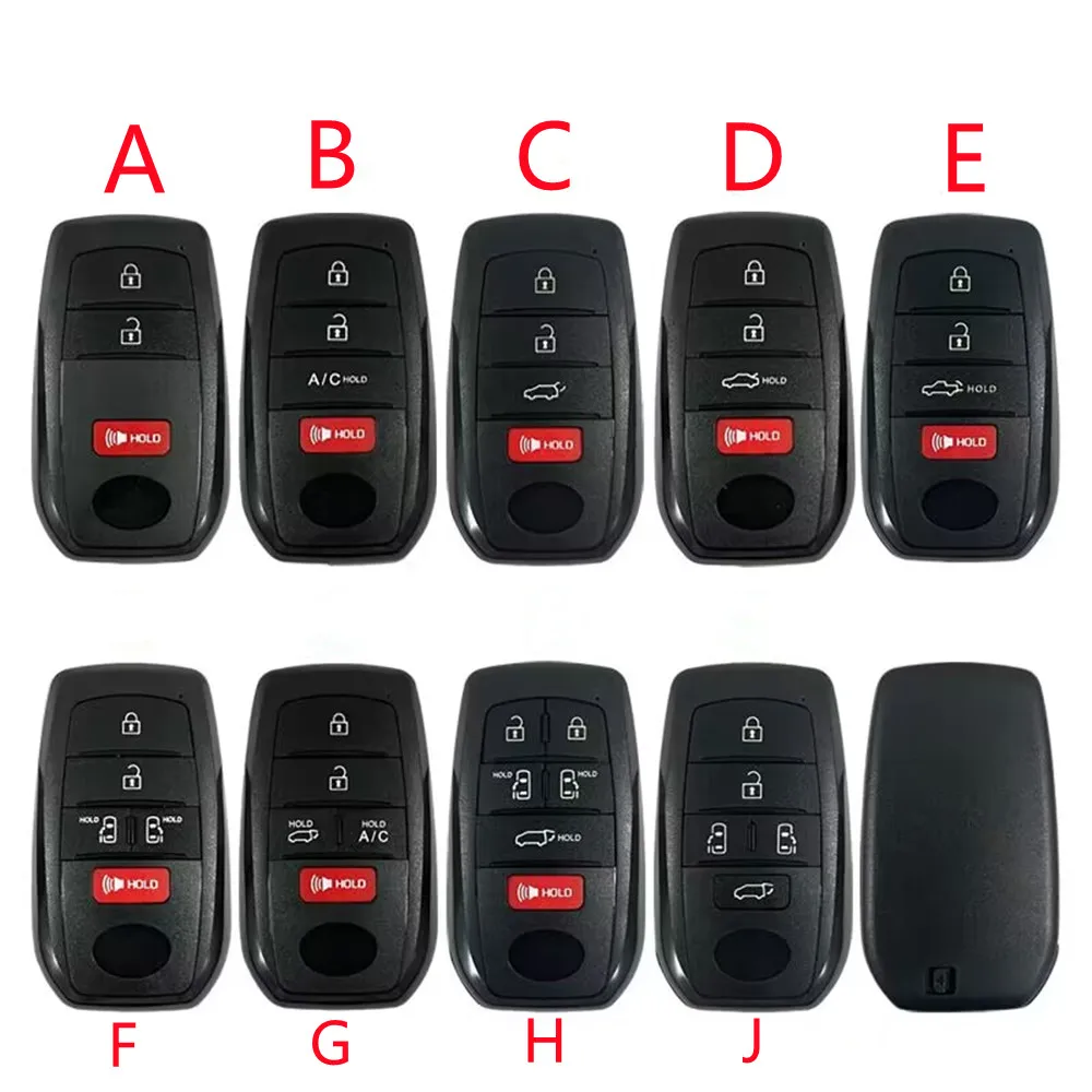 

Интеллектуальный Автомобильный ключ дистанционного управления сменная оболочка для Toyota Corolla Cross 2022-2024 3/4/5/6 кнопки с логотипом