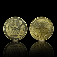 metal art ornaments yes or no prediction decision coins all seeing eye or death angel game commemorative challenge coins