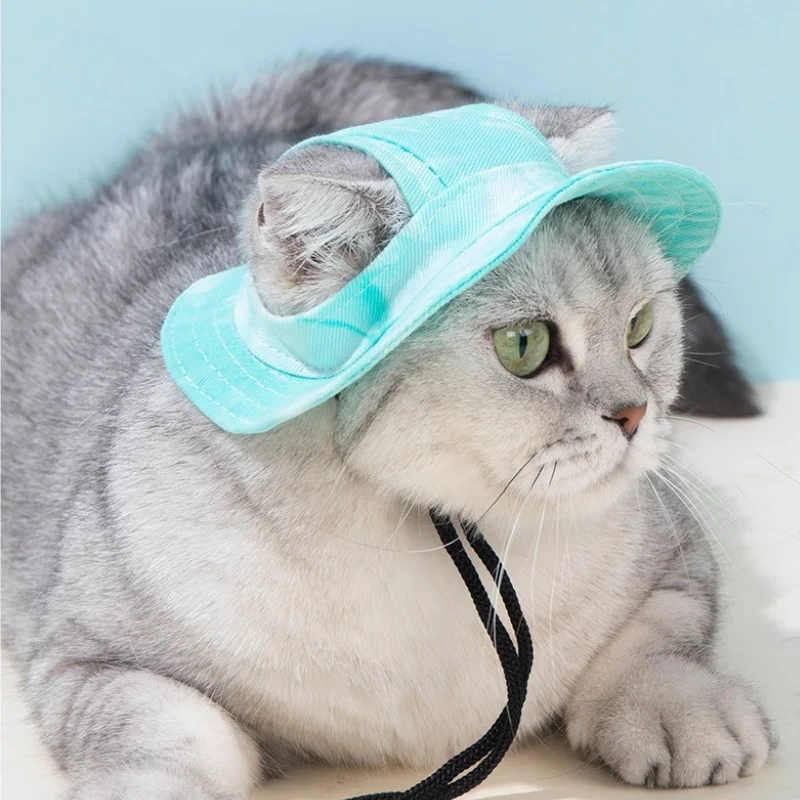 Защитная Бейсболка От Солнца Для Собак И Кошек Регулируемый Шейный Ремень