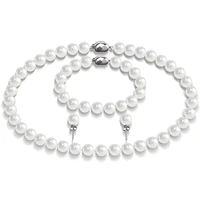2022 mens luxury high quality shell freshwater pearl simple elegant ladies jewelry set earring necklace bracelet wedding gift