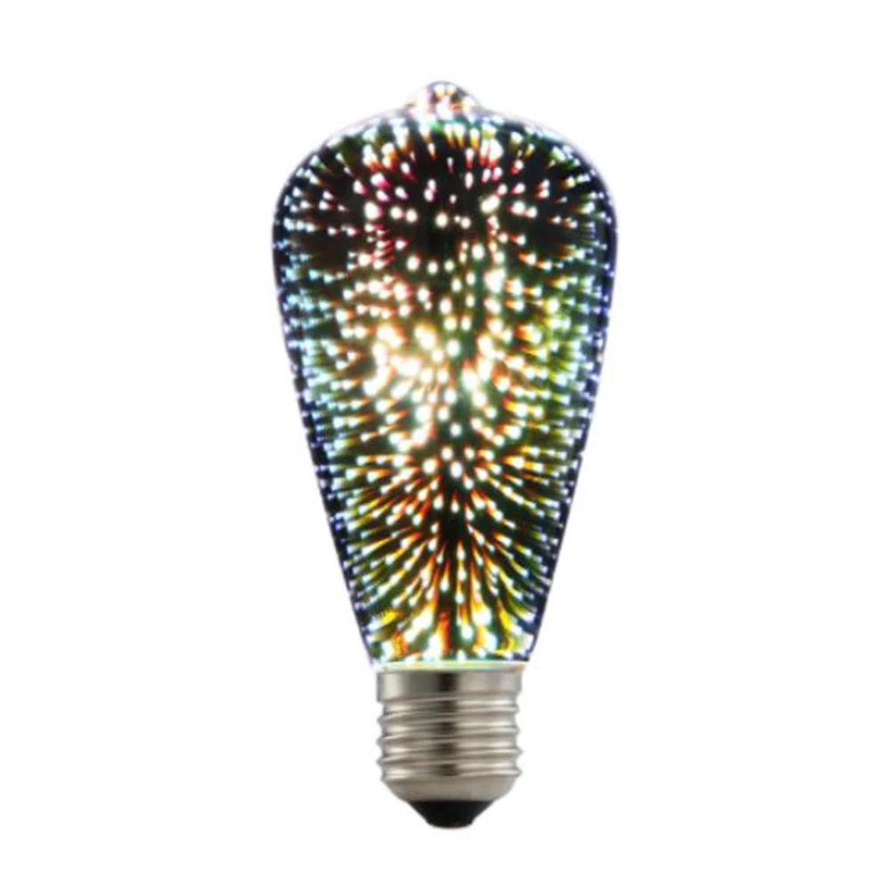 

LED Light Bulb 3D Fireworks Ball 4W Star Shine Decoration Glass Colourful For Home Cafe 4W Star Shine Glass Cafe Home TS2