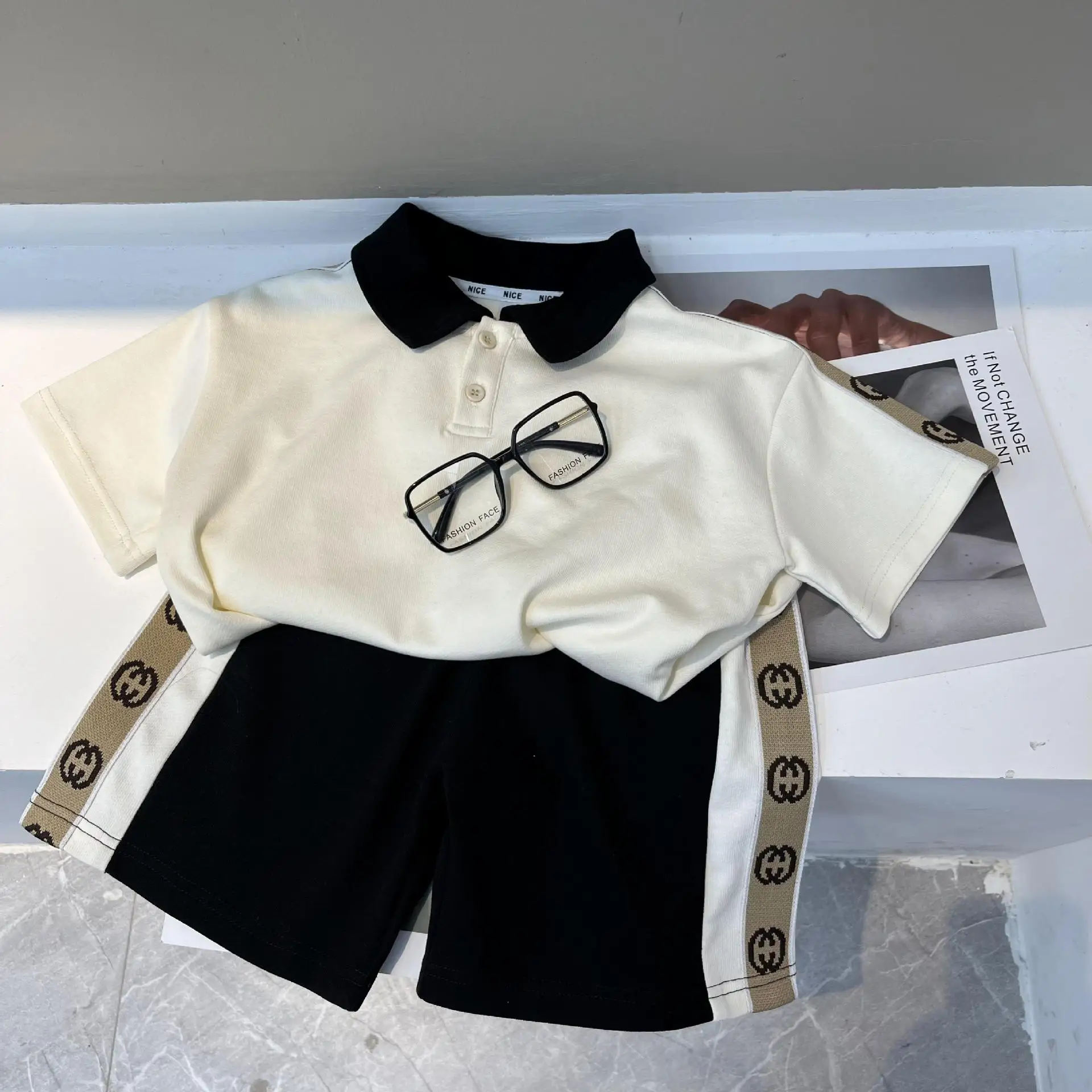 

Children's Clothing Set 2022 Summer New Products Children's Fashion Short-sleeved Suit Baby Casual Polo Shirt Two-piece Set