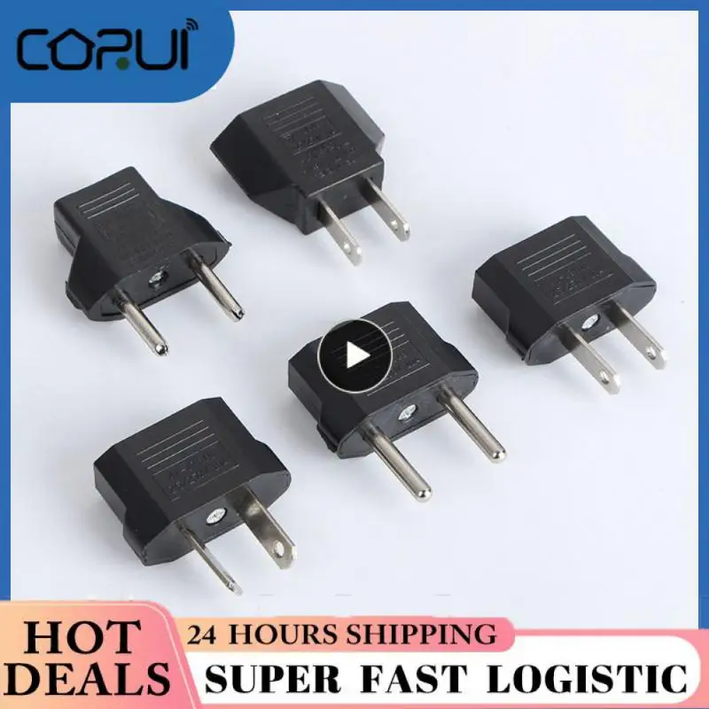 

Socket Us To Eu Plug Power Outlet Socket 2 Flat Pin Travel Adapter Adapter Eu Plug Plug Adapter Socket Mobile Phone Accessories
