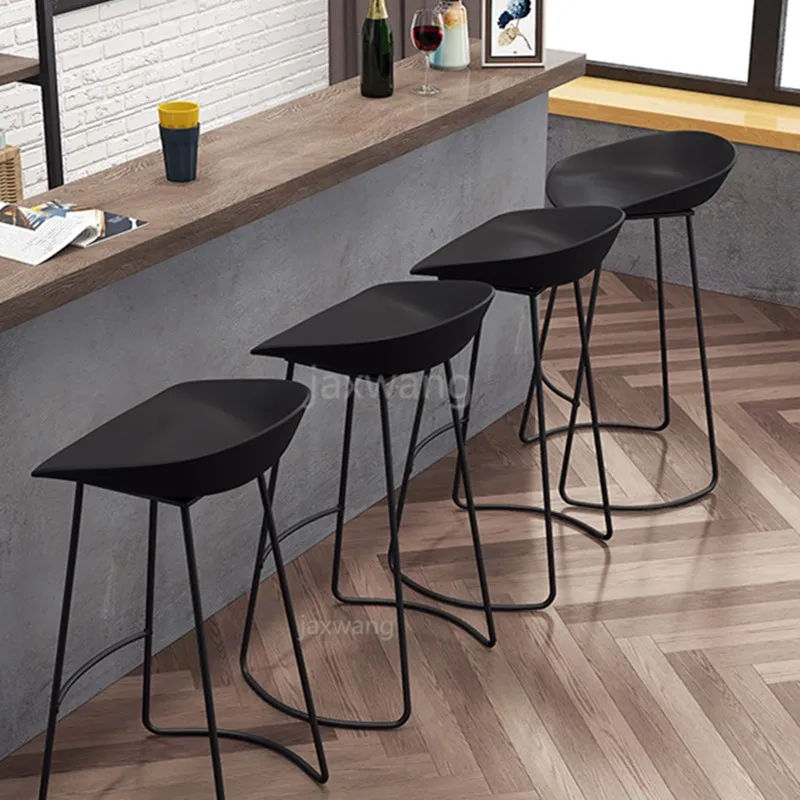 

Modern Simple Stool Footstool Household Chairs Northern Europe Bar Back Creative High Footed Chair