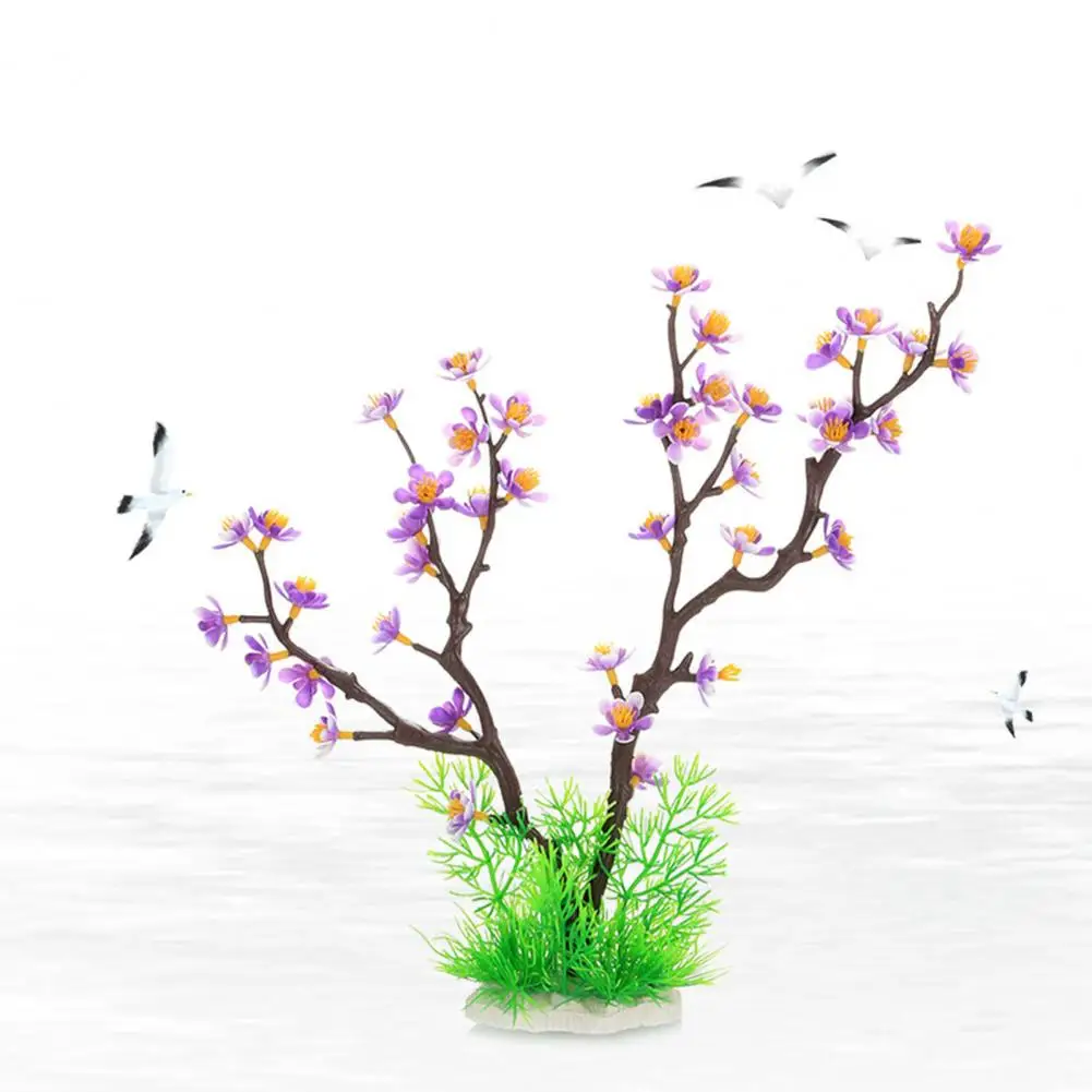 

Украшение для аквариума, искусственные водные растения, пластиковые цветы, имитация водного растения