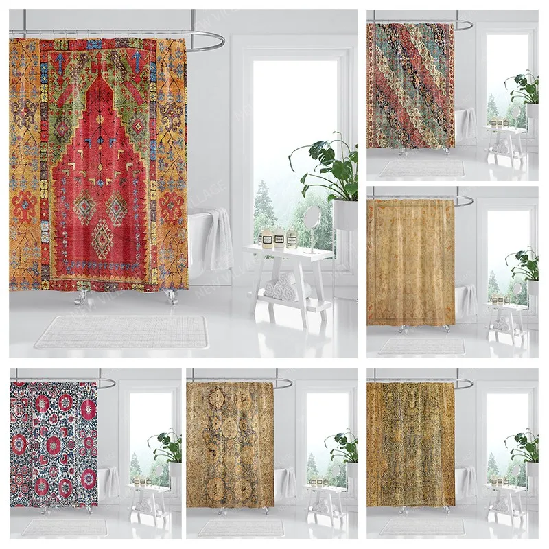 

Водонепроницаемая тканевая занавеска для душа, занавеска для ванной, аксессуары, занавеска для ванной, для душа, 180x200 см, 240*200, винтажное укра...