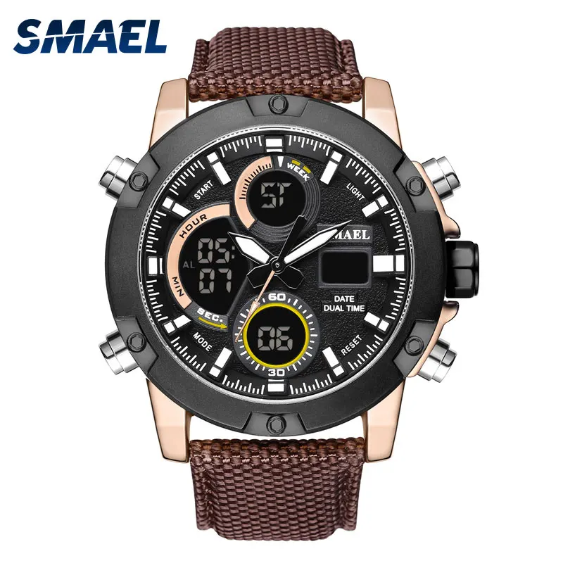 

Casual Quartz Wristwatches Luminous SMAEL Men Watches Sport Military Alloy Big Men Clocks 1325 Sport Watches for Men Waterproof